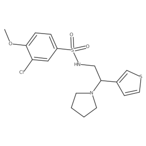 3-chloro-4-methoxy-N-(2-(pyrrolidin-1-yl)-2-(thiophen-3-yl)ethyl)benzenesulfonamide结构式