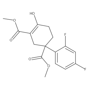 Dimethyl 1-(2,4-difluorophenyl)-4-hydroxycyclohex-3-ene-1,3-dicarboxylate结构式