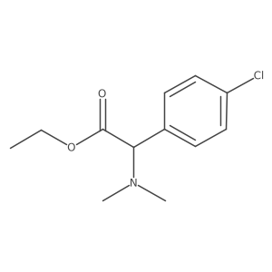 Ethyl 2-(4-chlorophenyl)-2-(dimethylamino)acetate结构式