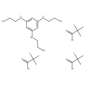 N2,N4,N6-Tris(2-aminoethyl)-1,3,5-triazine-2,4,6-triamine tris(2,2,2-trifluoroacetate)结构式