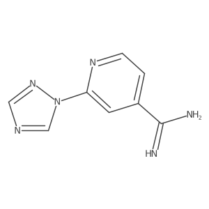 2-(1H-1,2,4-triazol-1-yl)pyridine-4-carboximidamide结构式