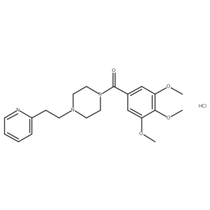 [4-(2-Pyridin-2-ylethyl)piperazin-1-yl]-(3,4,5-trimethoxyphenyl)methanone;hydrochloride结构式