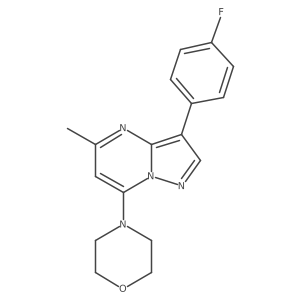 4-[3-(4-Fluorophenyl)-5-methylpyrazolo[1,5-a]pyrimidin-7-yl]morpholine结构式