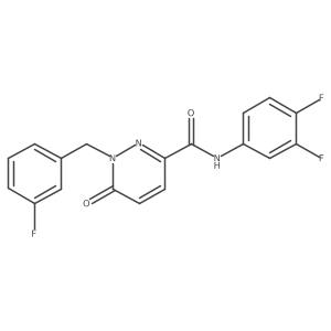 N-(3,4-difluorophenyl)-1-(3-fluorobenzyl)-6-oxo-1,6-dihydropyridazine-3-carboxamide结构式