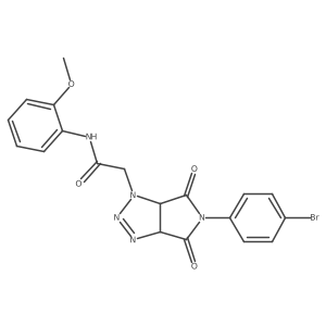 2-(5-(4-bromophenyl)-4,6-dioxo-4,5,6,6a-tetrahydropyrrolo[3,4-d][1,2,3]triazol-1(3aH)-yl)-N-(2-methoxyphenyl)acetamide Structure