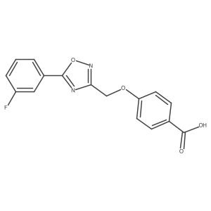4-[[5-(3-Fluorophenyl)-1,2,4-oxadiazol-3-yl]methoxy]benzoic acid结构式