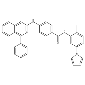 N-[5-(1H-imidazol-1-yl)-2-methylphenyl]-4-[(4-phenylquinazolin-2-yl)amino]benzamide结构式