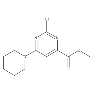 2-Chloro-6-piperidin-1-yl-pyrimidine-4-carboxylic acid methyl ester Structure