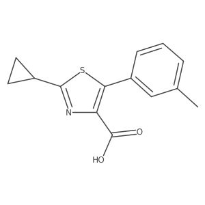 2-Cyclopropyl-5-(3-methyl-phenyl)-thiazole-4-carboxylic acid Structure