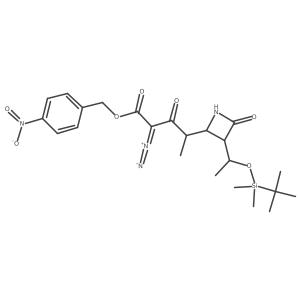 4-Nitrobenzyl (R)-4-((2R,3S)-3-((R)-1-((tert-butyldimethylsilyl)oxy)ethyl)-4-oxoazetidin-2-YL)-2-diazo-3-oxopentanoate Structure