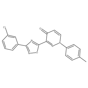 3-(3-(3-chlorophenyl)-1,2,4-oxadiazol-5-yl)-1-(p-tolyl)pyridazin-4(1H)-one Structure