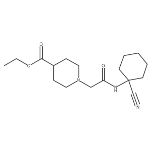 Ethyl 1-{[(1-cyanocyclohexyl)carbamoyl]methyl}piperidine-4-carboxylate Structure