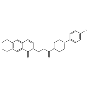 3-{3-[4-(4-chlorophenyl)piperazin-1-yl]-3-oxopropyl}-6,7-dimethoxyquinazolin-4(3H)-one Structure