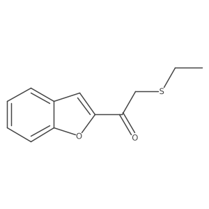 1-(Benzofuran-2-yl)-2-(ethylthio)ethan-1-one Structure