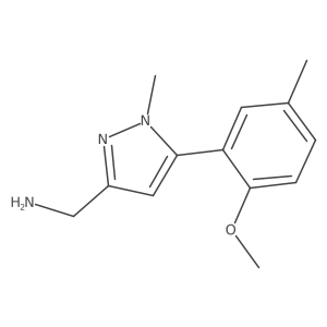 5-(2-Methoxy-5-methylphenyl)-1-methyl-1H-pyrazole-3-methanamine结构式