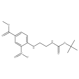 Methyl 4-({2-[(tert-butoxycarbonyl)amino]ethyl}amino)-3-nitrobenzoate结构式