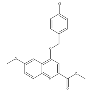 Methyl 4-((4-chlorobenzyl)oxy)-6-methoxyquinoline-2-carboxylate结构式