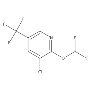 3-Chloro-2-difluoromethoxy-5-(trifluoromethyl)pyridine结构式
