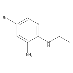 3-Amino-5-bromo-2-(ethylamino)pyridine结构式