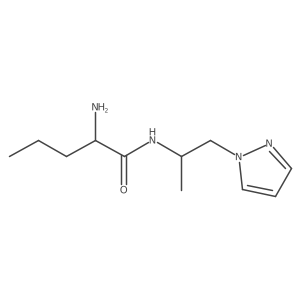 2-Amino-N-[1-(1H-pyrazol-1-yl)propan-2-yl]pentanamide Structure