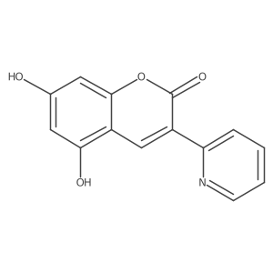 5,7-Dihydroxy-3-(2-pyridinyl)-2H-1-benzopyran-2-one Structure