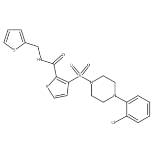 3-{[4-(2-chlorophenyl)piperazin-1-yl]sulfonyl}-N-(2-thienylmethyl)thiophene-2-carboxamide Structure