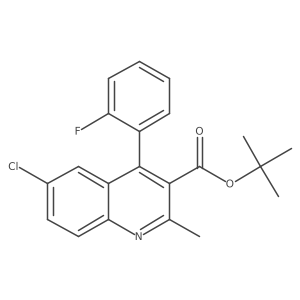 Tert-butyl 6-chloro-4-(2-fluorophenyl)-2-methylquinoline-3-carboxylate结构式