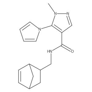 N-(bicyclo[2.2.1]hept-5-en-2-ylmethyl)-1-methyl-5-(1H-pyrrol-1-yl)-1H-pyrazole-4-carboxamide Structure