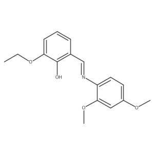 2-{(E)-[(2,4-dimethoxyphenyl)imino]methyl}-6-ethoxyphenol结构式