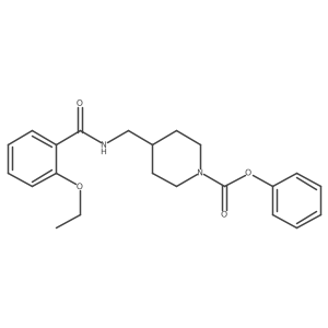 Phenyl 4-((2-ethoxybenzamido)methyl)piperidine-1-carboxylate结构式
