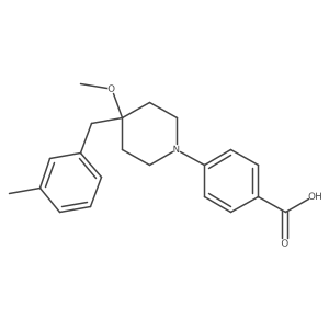4-[4-Methoxy-4-[(3-methylphenyl)methyl]piperidin-1-yl]benzoic acid结构式