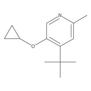 4-Tert-butyl-5-cyclopropoxy-2-methylpyridine结构式