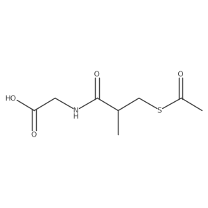 N-[3-(Acetylthio)-2-methyl-1-oxopropyl]glycine Structure