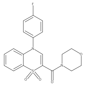 (4-(4-fluorophenyl)-1,1-dioxido-4H-benzo[b][1,4]thiazin-2-yl)(morpholino)methanone结构式