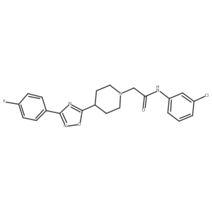 N-(3-chlorophenyl)-2-(4-(3-(4-fluorophenyl)-1,2,4-oxadiazol-5-yl)piperidin-1-yl)acetamide结构式