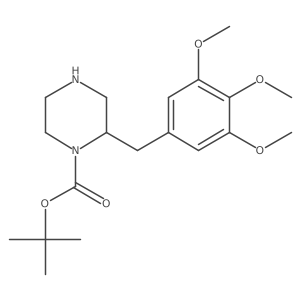 2-(3,4,5-Trimethoxy-benzyl)-piperazine-1-carboxylic acid tert-butyl ester Structure