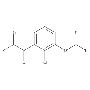 1-Propanone, 2-bromo-1-[2-chloro-3-(difluoromethoxy)phenyl]-结构式