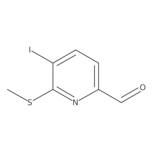 2-Pyridinecarboxaldehyde, 5-iodo-6-(methylthio)-结构式