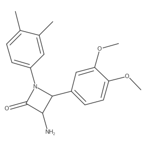 3-Amino-4-(3,4-dimethoxyphenyl)-1-(3,4-dimethylphenyl)azetidin-2-one Structure