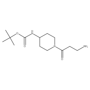 tert-butyl N-[1-(3-aminopropanoyl)piperidin-4-yl]carbamate Structure