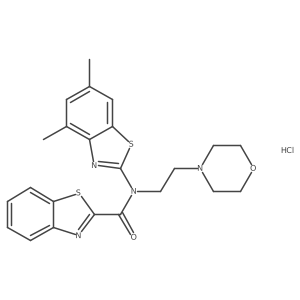 N-(4,6-dimethylbenzo[d]thiazol-2-yl)-N-(2-morpholinoethyl)benzo[d]thiazole-2-carboxamide hydrochloride Structure