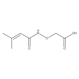 2-[[(3-Methyl-1-oxo-2-buten-1-yl)amino]oxy]acetic acid Structure