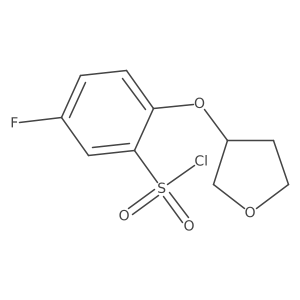 5-Fluoro-2-((tetrahydrofuran-3-yl)oxy)benzene-1-sulfonyl chloride Structure