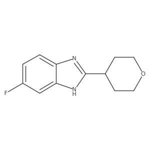 6-fluoro-2-(oxan-4-yl)-1H-1,3-benzodiazole结构式