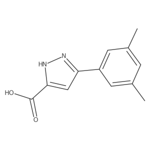 5-(3,5-Dimethylphenyl)-1H-pyrazole-3-carboxylic acid结构式