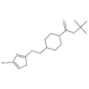 tert-Butyl 4-(((4-bromothiazol-2-yl)oxy)methyl)piperidine-1-carboxylate Structure