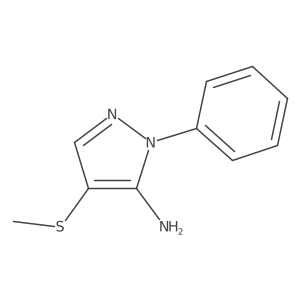 4-(methylsulfanyl)-1-phenyl-1H-pyrazol-5-amine结构式