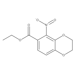Ethyl 5-nitro-2,3-dihydrobenzo[b][1,4]dioxine-6-carboxylate结构式
