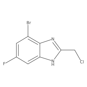 7-bromo-2-(chloromethyl)-5-fluoro-1H-1,3-benzodiazole Structure