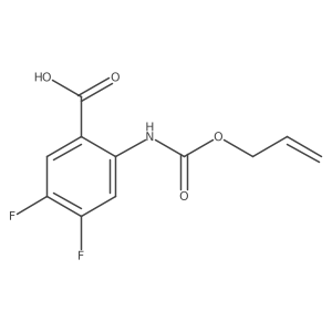 4,5-Difluoro-2-{[(prop-2-en-1-yloxy)carbonyl]amino}benzoic acid结构式